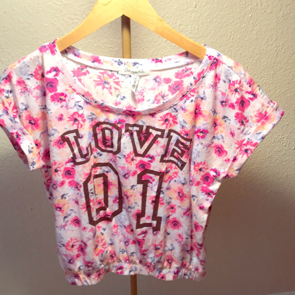 Pink floral shirt